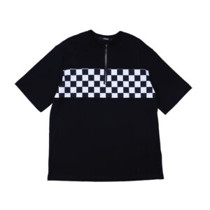 黑色賽車格print polo恤