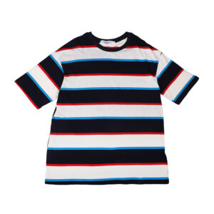 Oversized撞色橫間中袖Tee