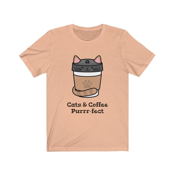 Cats & Coffee Purr Fect Tee (Pink)