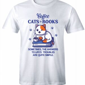 Cats & Coffee Purr Fect Tee (White)