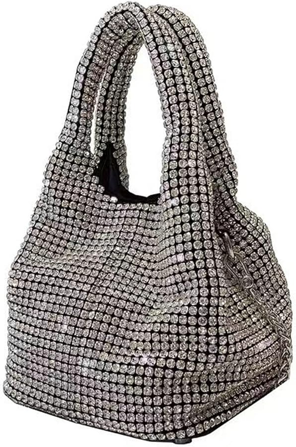 Rhinestone White Crystal Blink Blink Bag